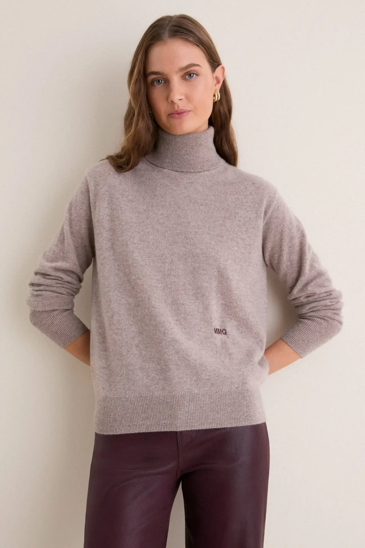 Wheat Cashmere Evelyn Turtleneck