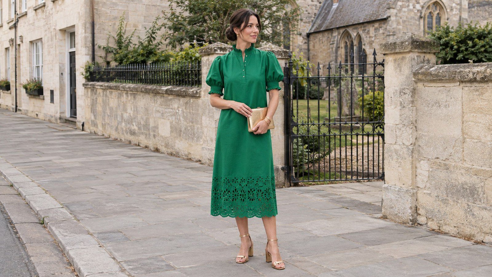 16 Wedding Guest Outfits That Let a Gold Bracelet Steal the Show
