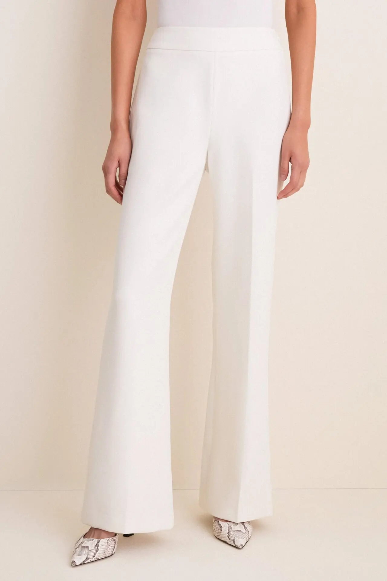White Crepe Erin Pant
