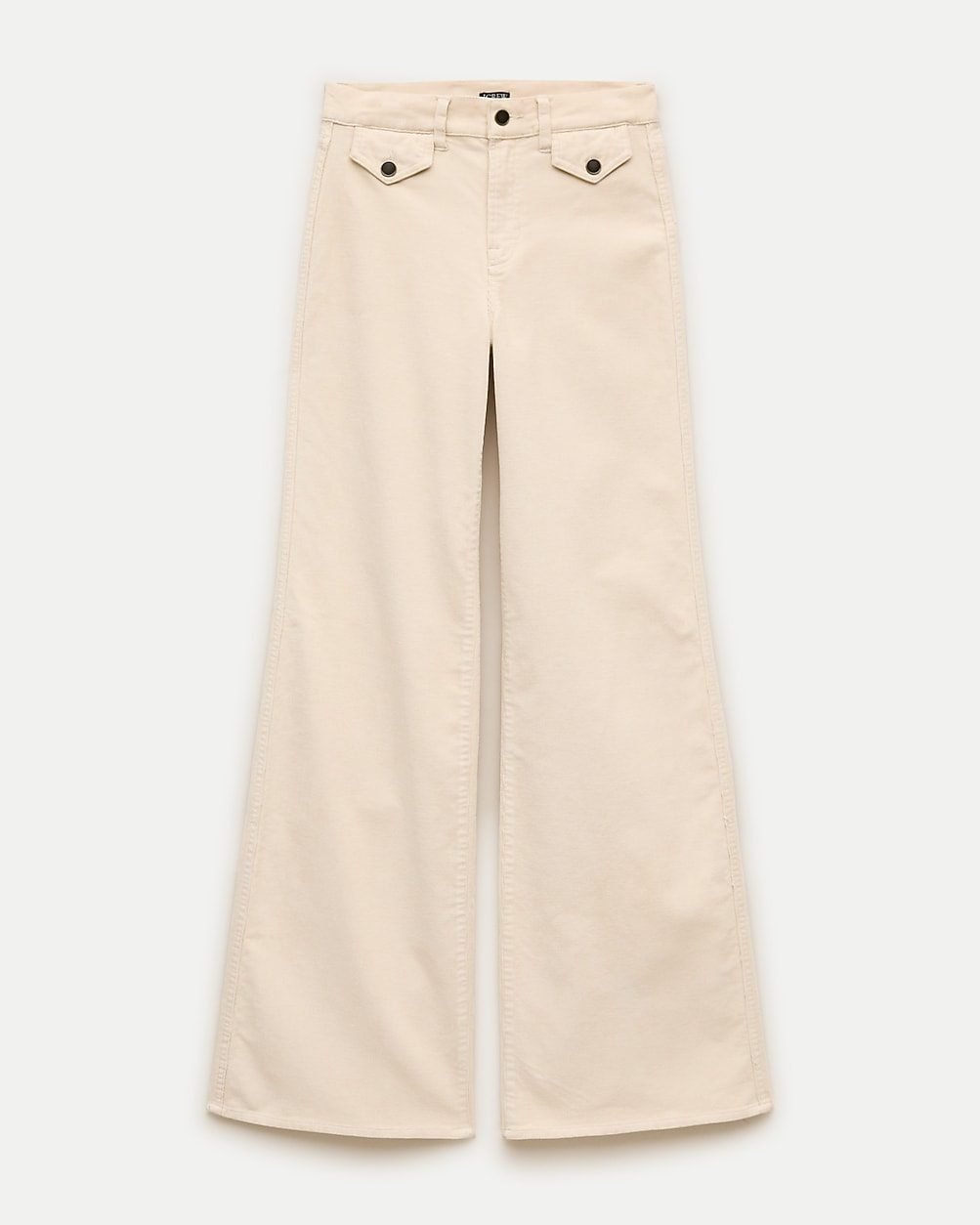 Wide-leg trouser in stretch corduroy (Pale Bone)